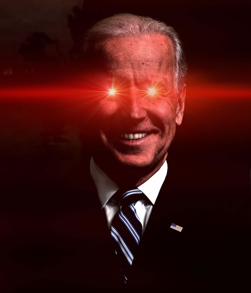 Meme dos olhos de laser de Dark Brandon.