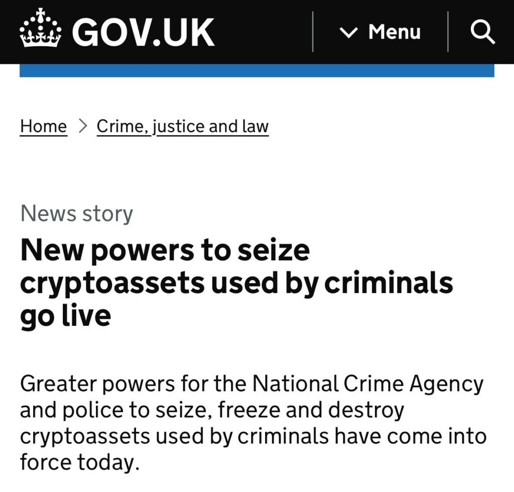 Reino Unido reforça os controles sobre o crime de criptomoeda
