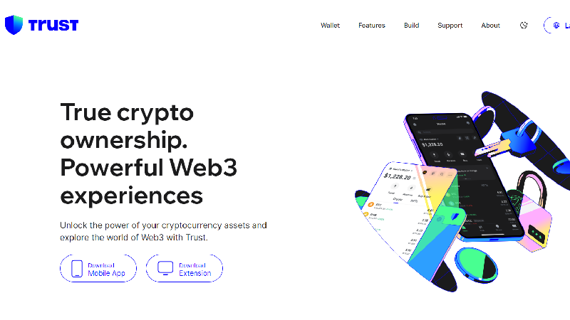 Trust anonymous crypto wallet sem KYC.