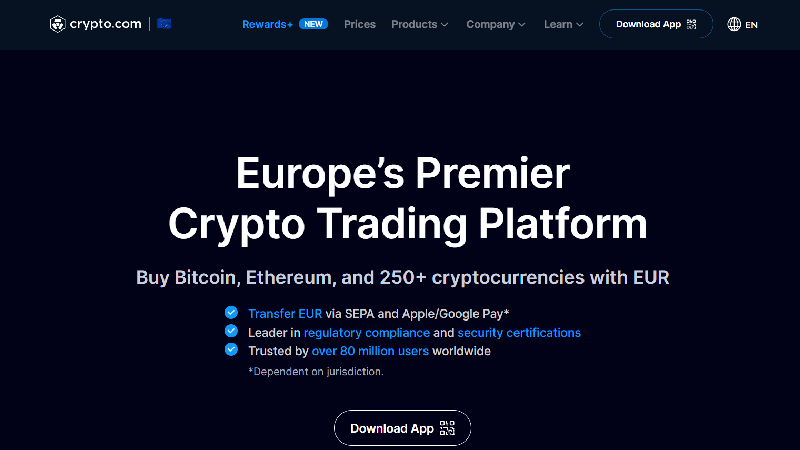 Carteira de criptografia Crypto.com.
