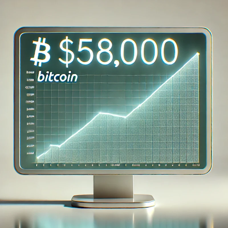 Preço do Bitcoin em US$ 58.000